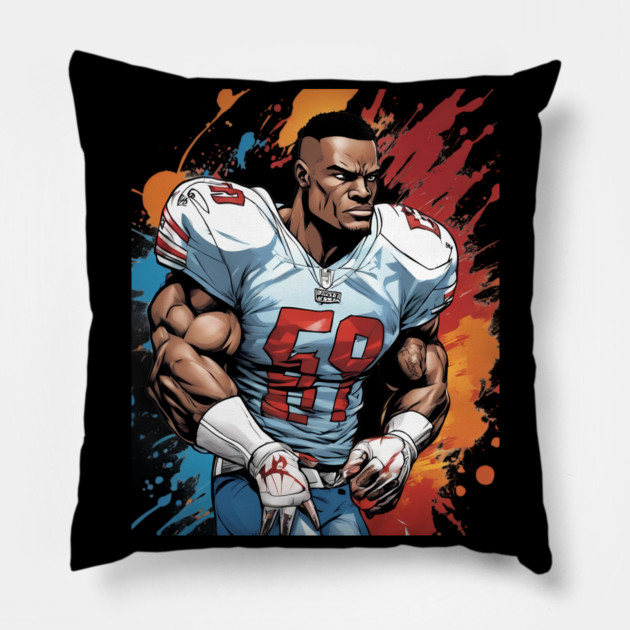 Sack American Football Pillow by animegirlnft