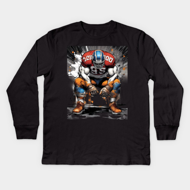 Fumble American Football Kids Long Sleeve T-Shirt by animegirlnft