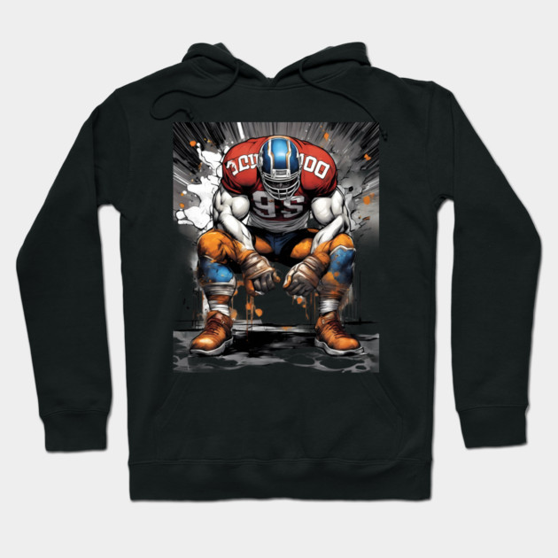 Fumble American Football Hoodie by animegirlnft