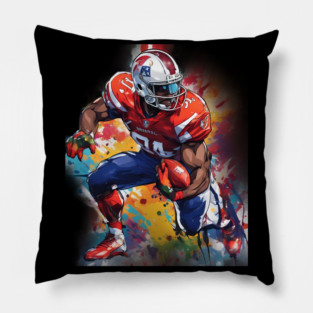 Rushing American Football Pillow