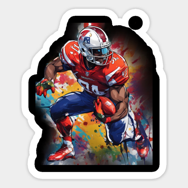 Rushing American Football Magnet by animegirlnft