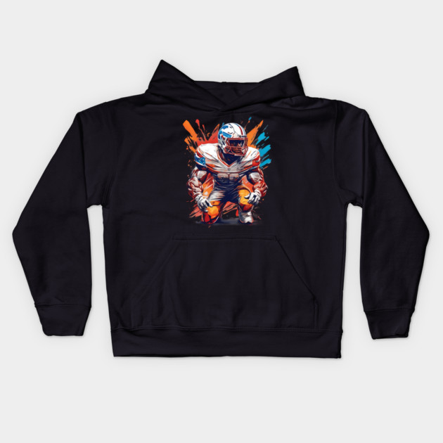 Red Zone American Football Kids Hoodie by animegirlnft