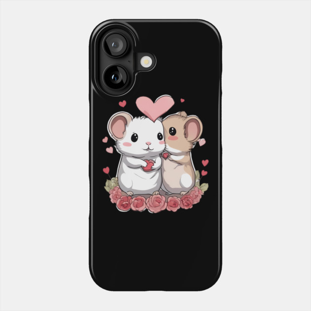 Valentine Hamster Phone Case by animegirlnft