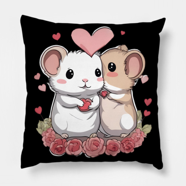 Valentine Hamster Pillow by animegirlnft