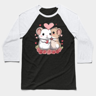 Valentine Hamster Baseball T-Shirt