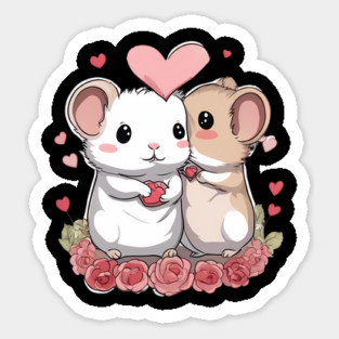Valentine Hamster Sticker