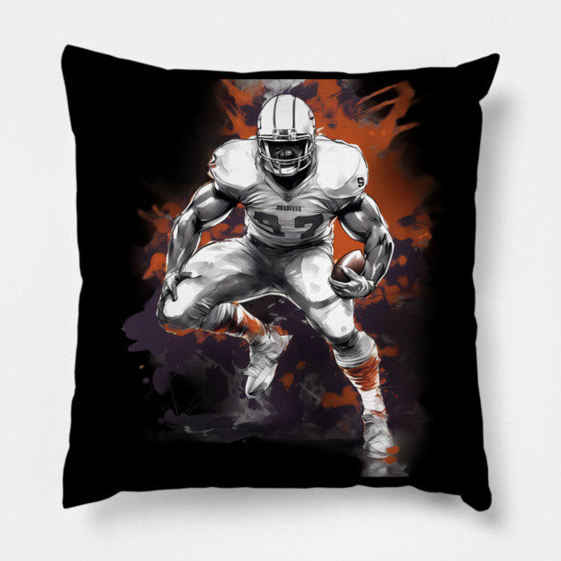 Shotgun American Football Pillow by animegirlnft