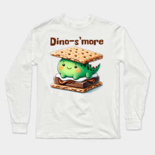 Adorable Dinos'more S'mores Dessert design Long Sleeve T-Shirt