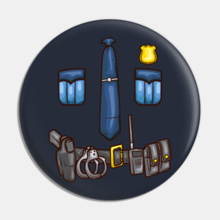 Police Officer Law Enforcement Halloween Costume Pin