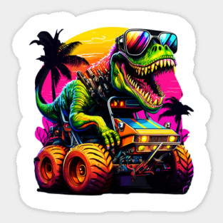 T-Rex Truck, Monster Truck - 5 Magnet