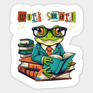 Frog Love Books Sticker