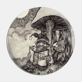 A Hobbit Reading The Hobbit Pin