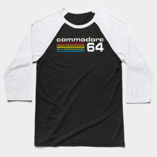 Commodore 64 (distressed) Baseball T-Shirt