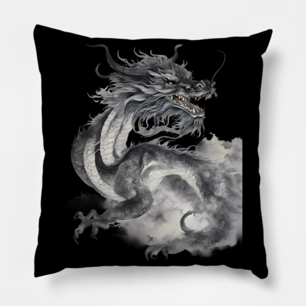 Dragon Painting Pillow by animegirlnft