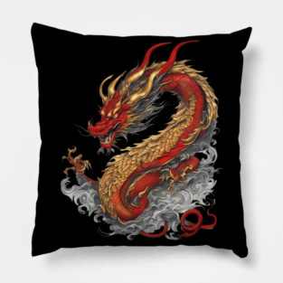 Dragon Drawing Pillow