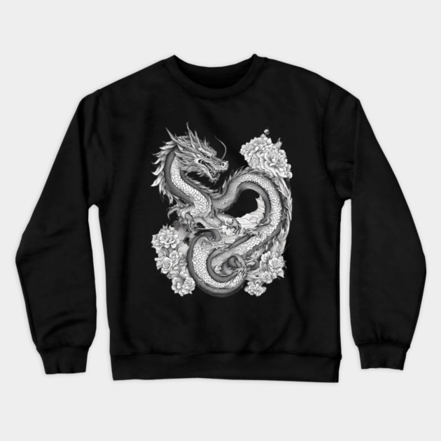 Dragon Tattoo Crewneck Sweatshirt by animegirlnft