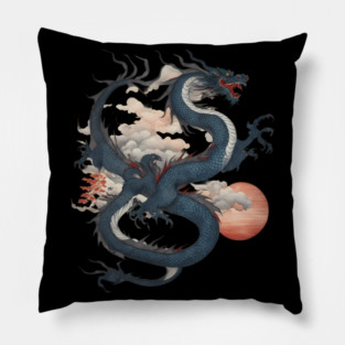 Japanese Dragon Pillow