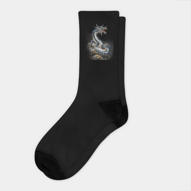 Blue Dragon Socks by animegirlnft