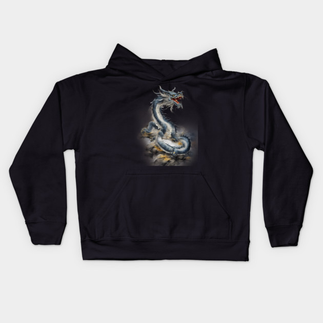 Blue Dragon Kids Hoodie by animegirlnft