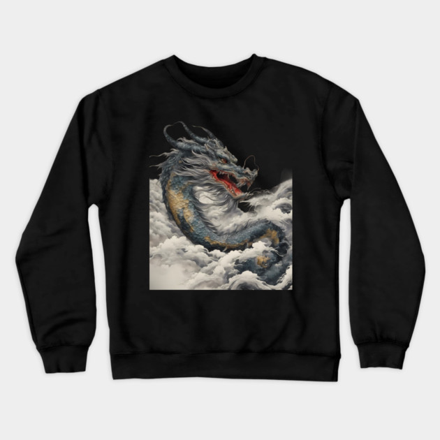 Sky Dragon Crewneck Sweatshirt by animegirlnft