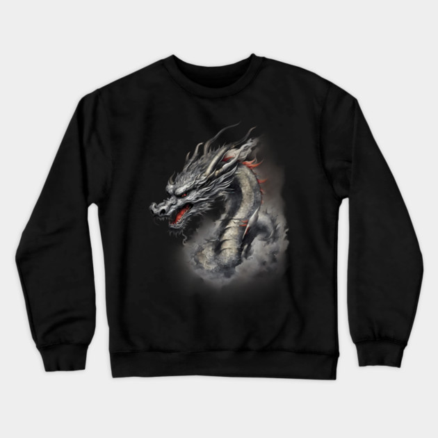 Green Dragon Crewneck Sweatshirt by animegirlnft