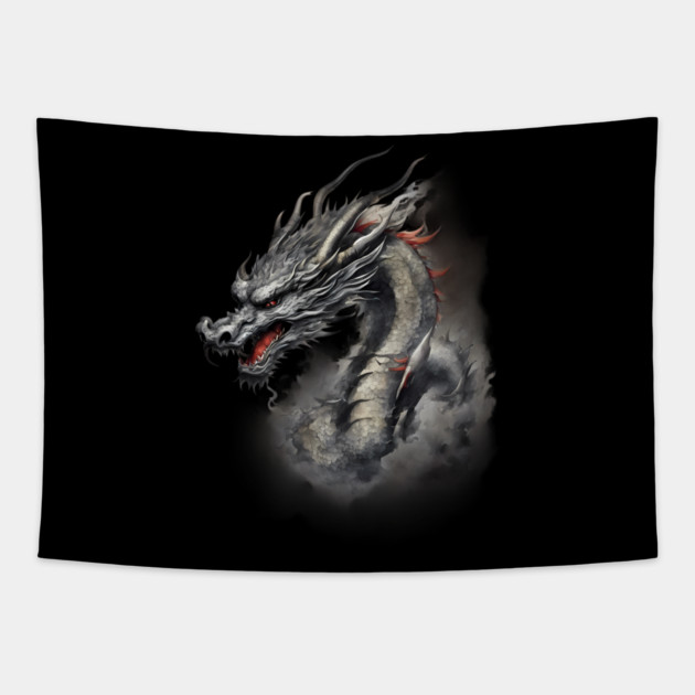 Green Dragon Tapestry by animegirlnft