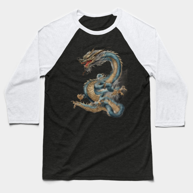 Chinese New Year Dragon Baseball T-Shirt by animegirlnft