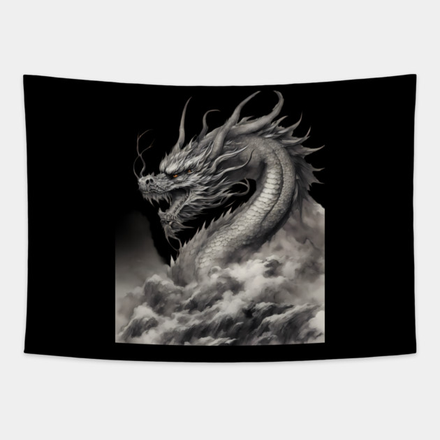 Water Dragon Tapestry by animegirlnft