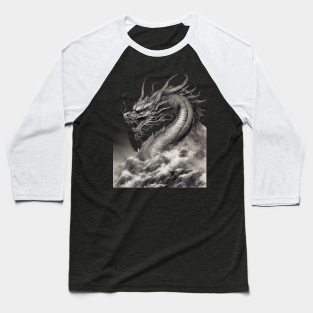 Water Dragon Baseball T-Shirt by animegirlnft