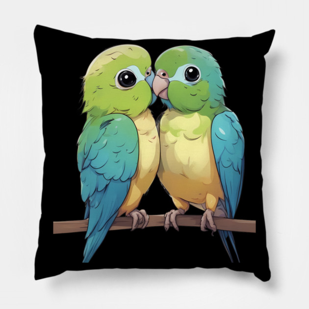 Love Bird Pillow by animegirlnft