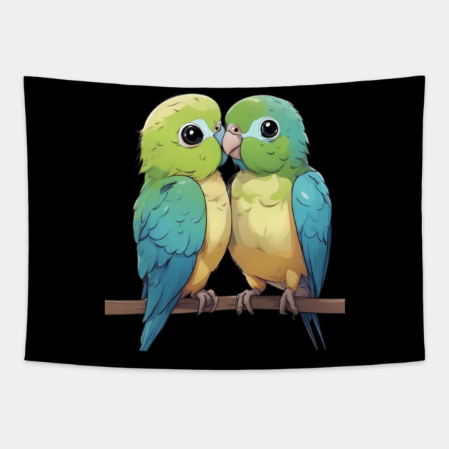 Love Bird Tapestry by animegirlnft