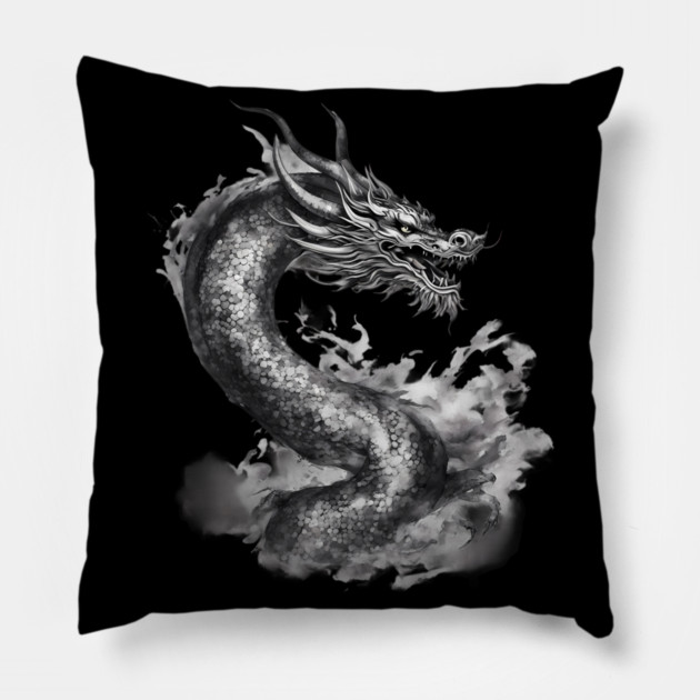 Dragon Drawing Pillow by animegirlnft