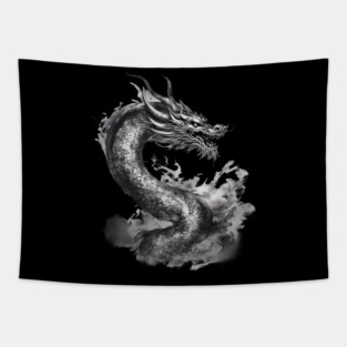 Dragon Drawing Tapestry
