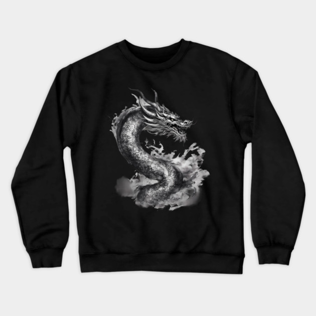 Dragon Drawing Crewneck Sweatshirt by animegirlnft