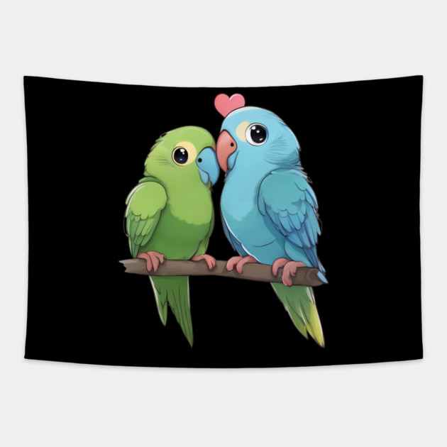 Pet Bird Tapestry by animegirlnft