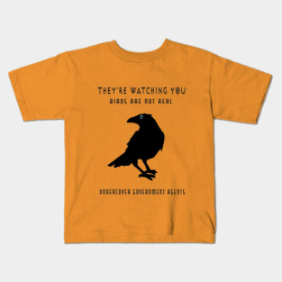 Birds Are Not Real Kids T-Shirt