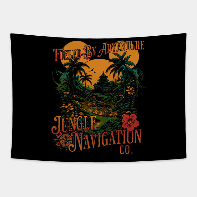 Jungle Navigation Company Fueled by Adventure Tapestry by Joaddo