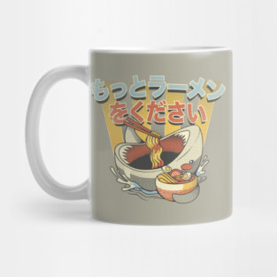 I Need More Ramen Funny Shark Gray by Tobe Fonseca Mug