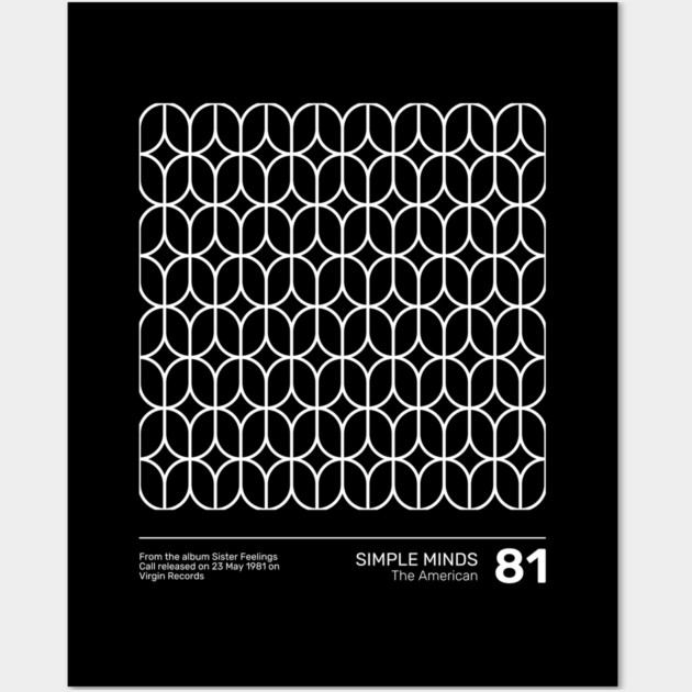 Simple Minds The American Wall Art by Timeless Chaos