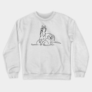 A Trio of Animals Crewneck Sweatshirt