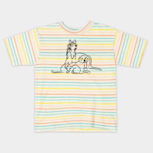 A Trio of Animals Kids T-Shirt