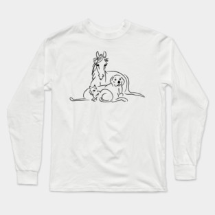 A Trio of Animals Long Sleeve T-Shirt