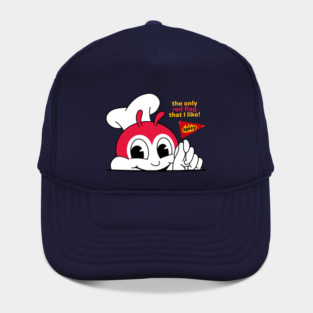 JOLLIBEE PEEKING SPICY CHICKENJOY RED FLAG PINOY STICKER Hat