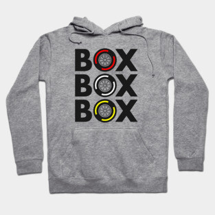 "Box Box Box" F1 Tyre Compound Design Hoodie