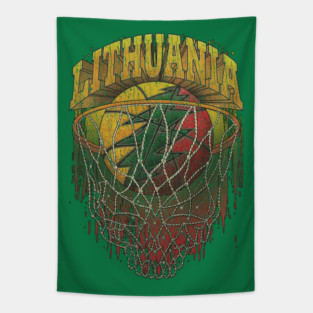 Lithuania Basketball 1992 Tapestry