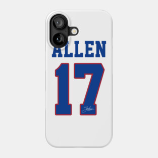 Josh Allen - Team Jersey # 17 v3 Phone Case