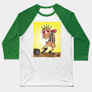 Punk Ren No Stimpy Baseball T-Shirt
