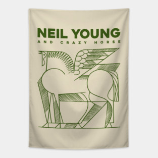 Neil Young - 70s Crazy Horse Fanmade Tapestry