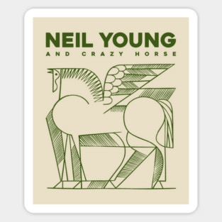 Neil Young - 70s Crazy Horse Fanmade Sticker