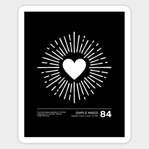 Simple Minds Speed Your Love To Me Magnet by Timeless Chaos